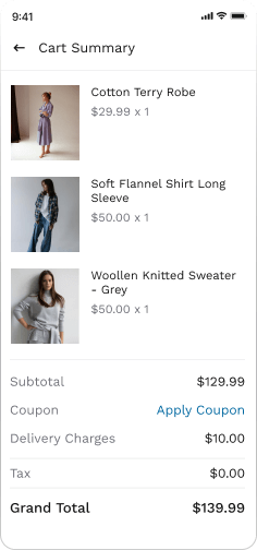 Fashion Commerce Shopping Checkout