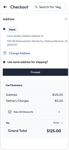 quick commerce checkout