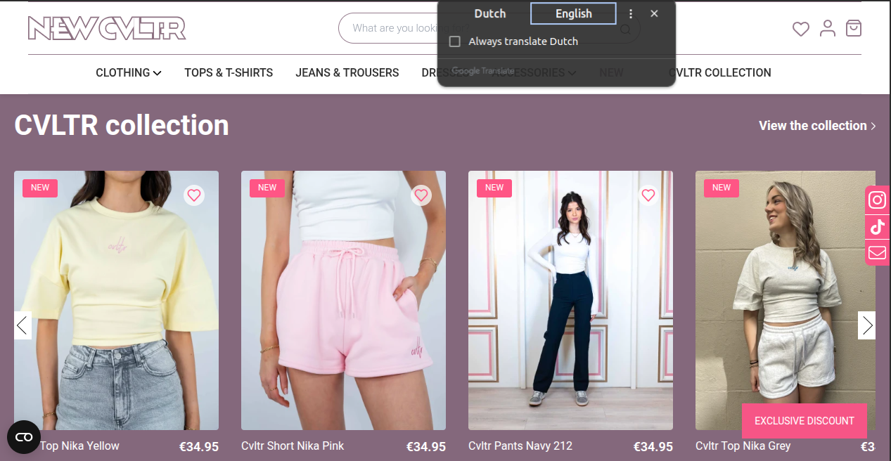 NEW CVLTR multi-channel fashion retail powered by Bagisto