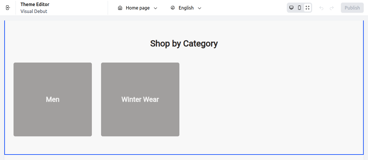 Customize storefront using Bagisto Visual