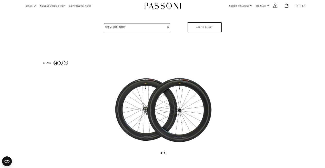 Luxury handcrafted bicycle frame from Passoni