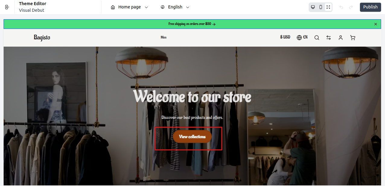 Storefront personalization made simple with Bagisto Visual Theme Editor