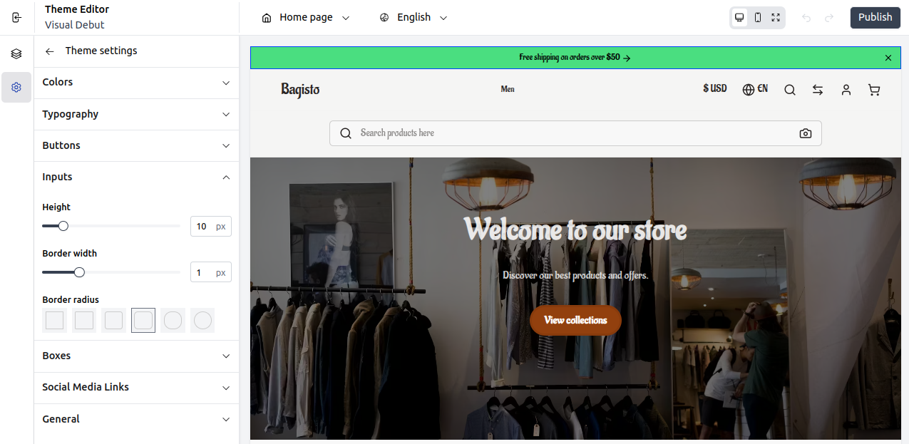 Storefront personalization made simple with Bagisto Visual Theme Editor