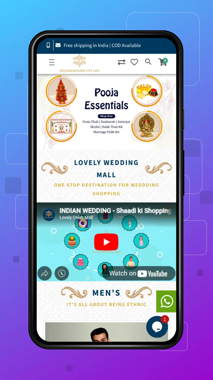 home page mobile view