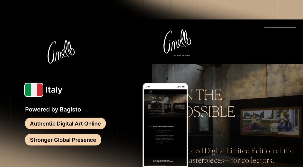 Cinello: Italian Art & Design Company Boosts Online Presence with Bagisto