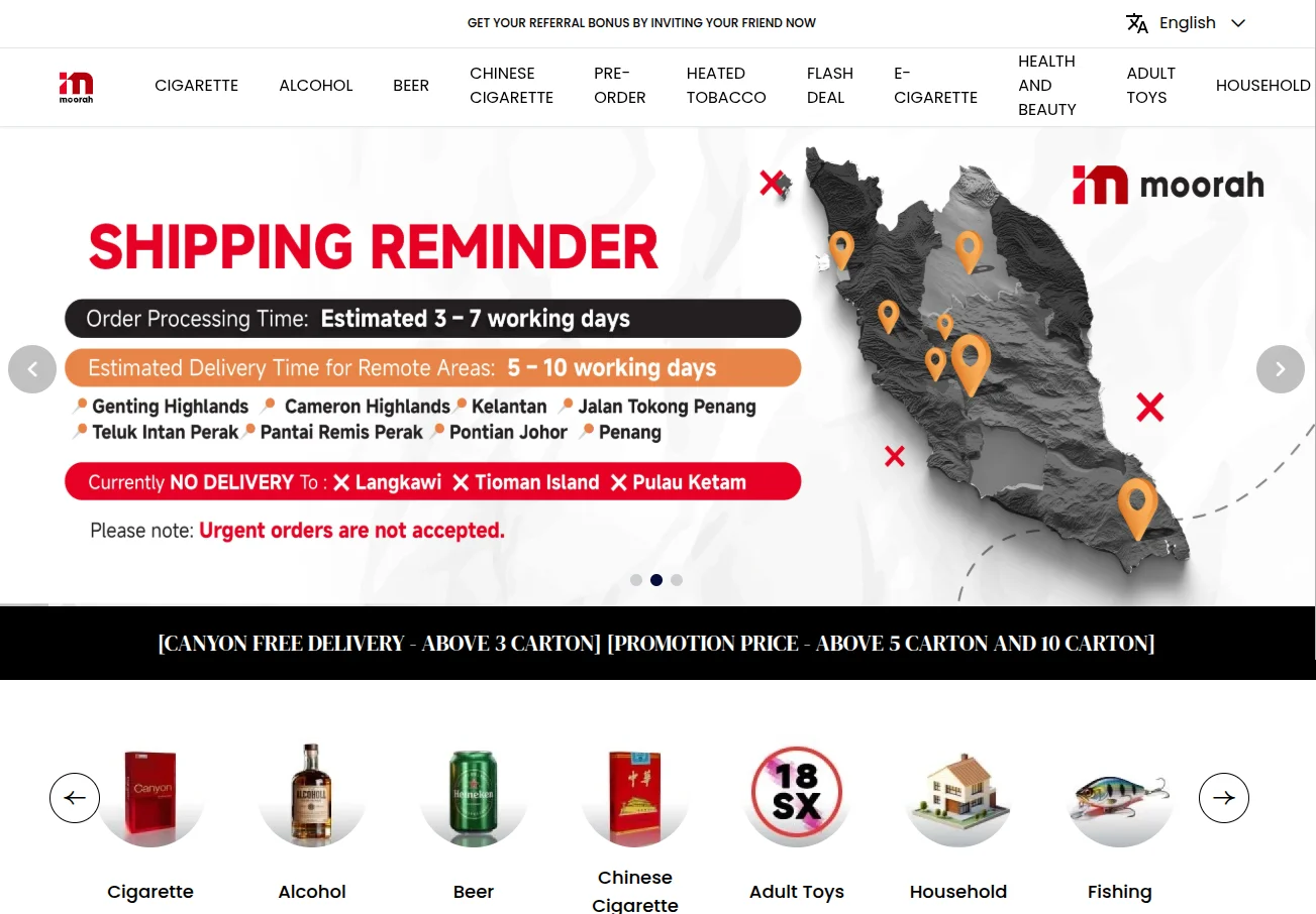 moorah home page
