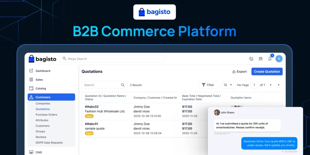 Open Source B2B eCommerce Platform