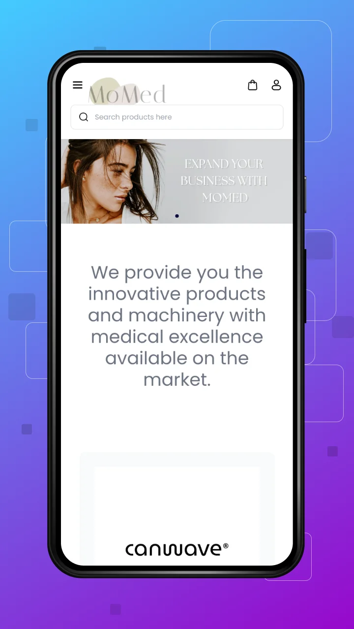 momed skin care home page