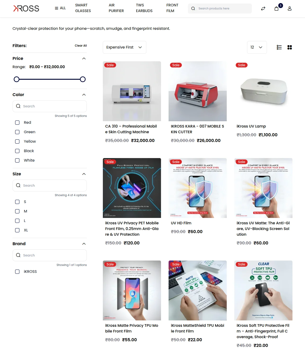Ikrosss mobile front film ikross
