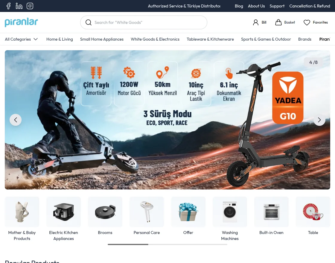 webkul bagisto piranlar homepage