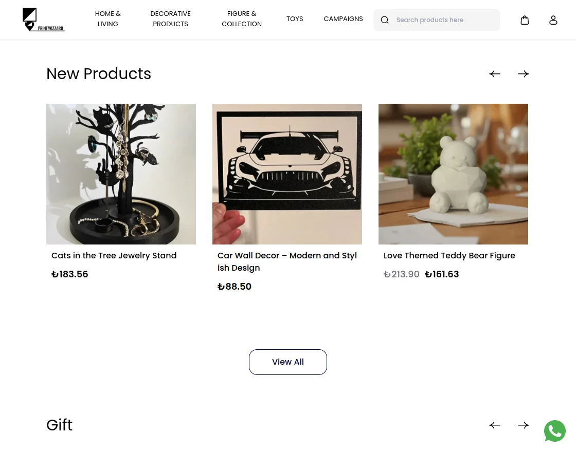 printwizzard bagisto homepage 1