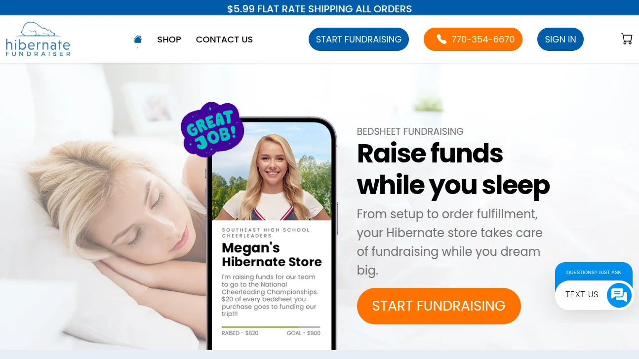 hibernate-fundraiser-bagisto-casestudy-homepage