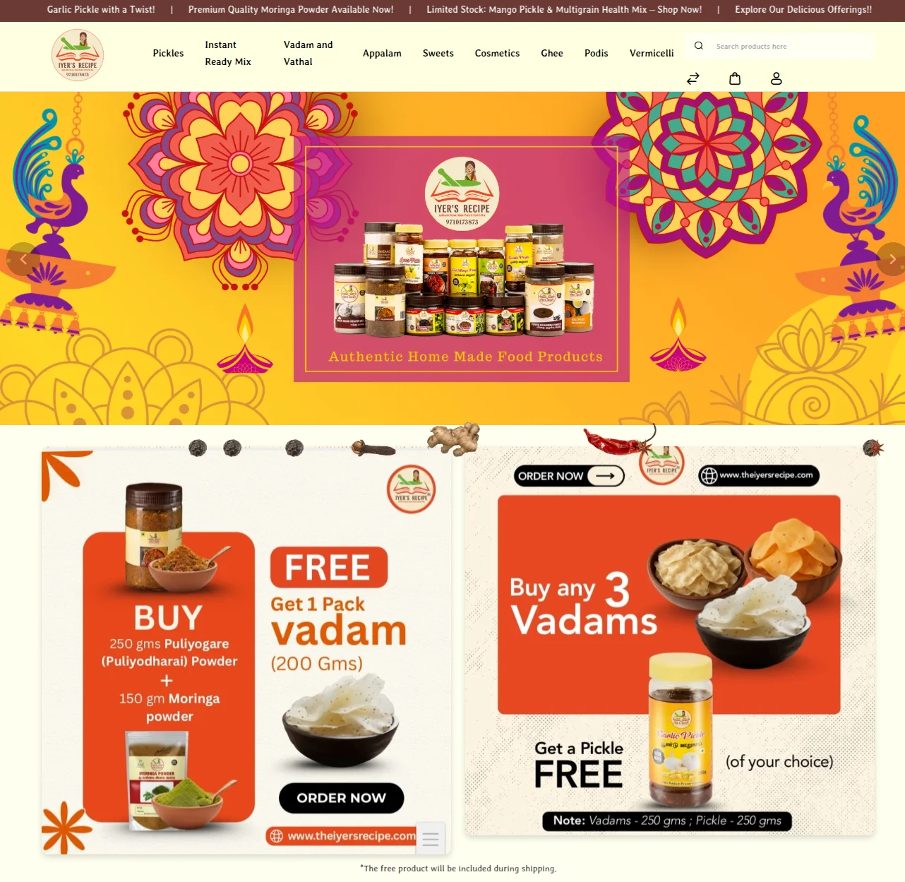 iyersrecipe-casestudy-homepage