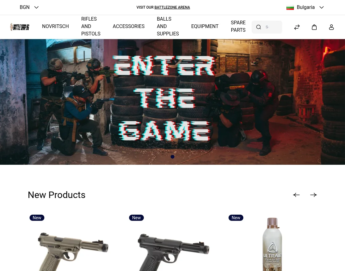 battleshop homepage