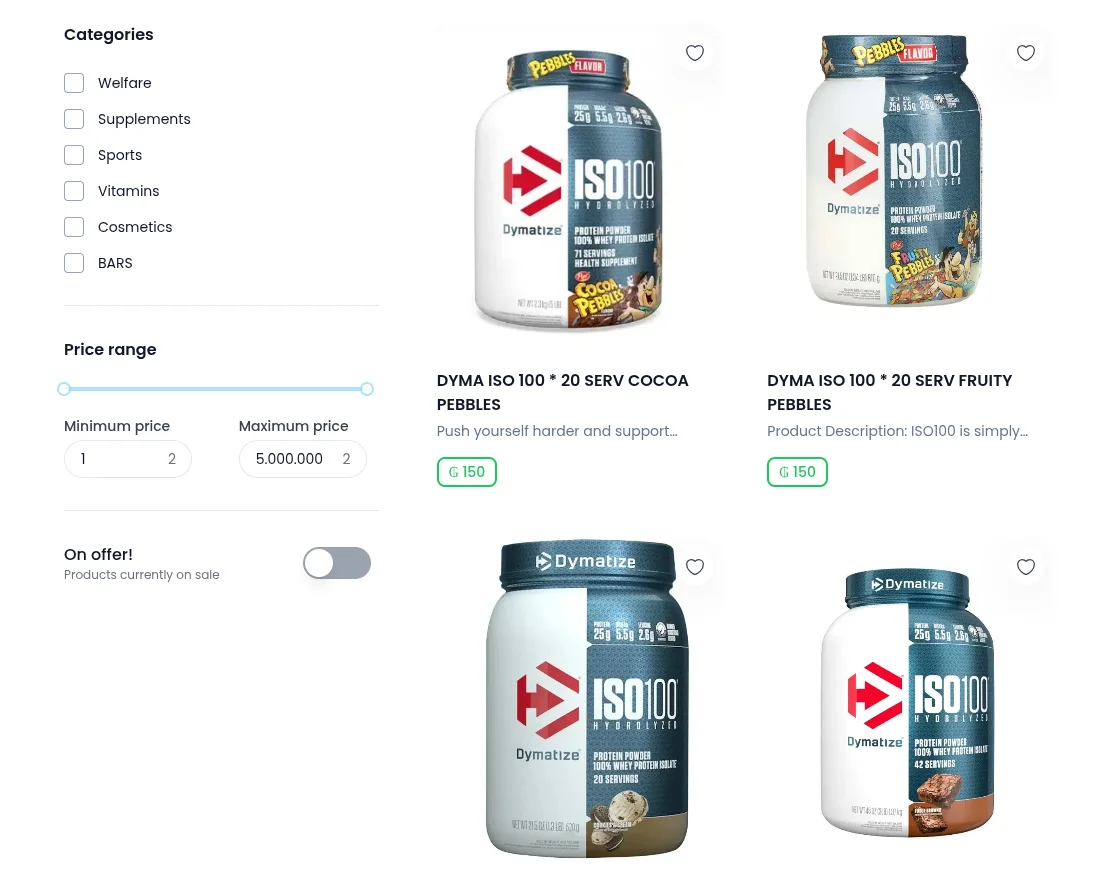 farmshop dior catgegories