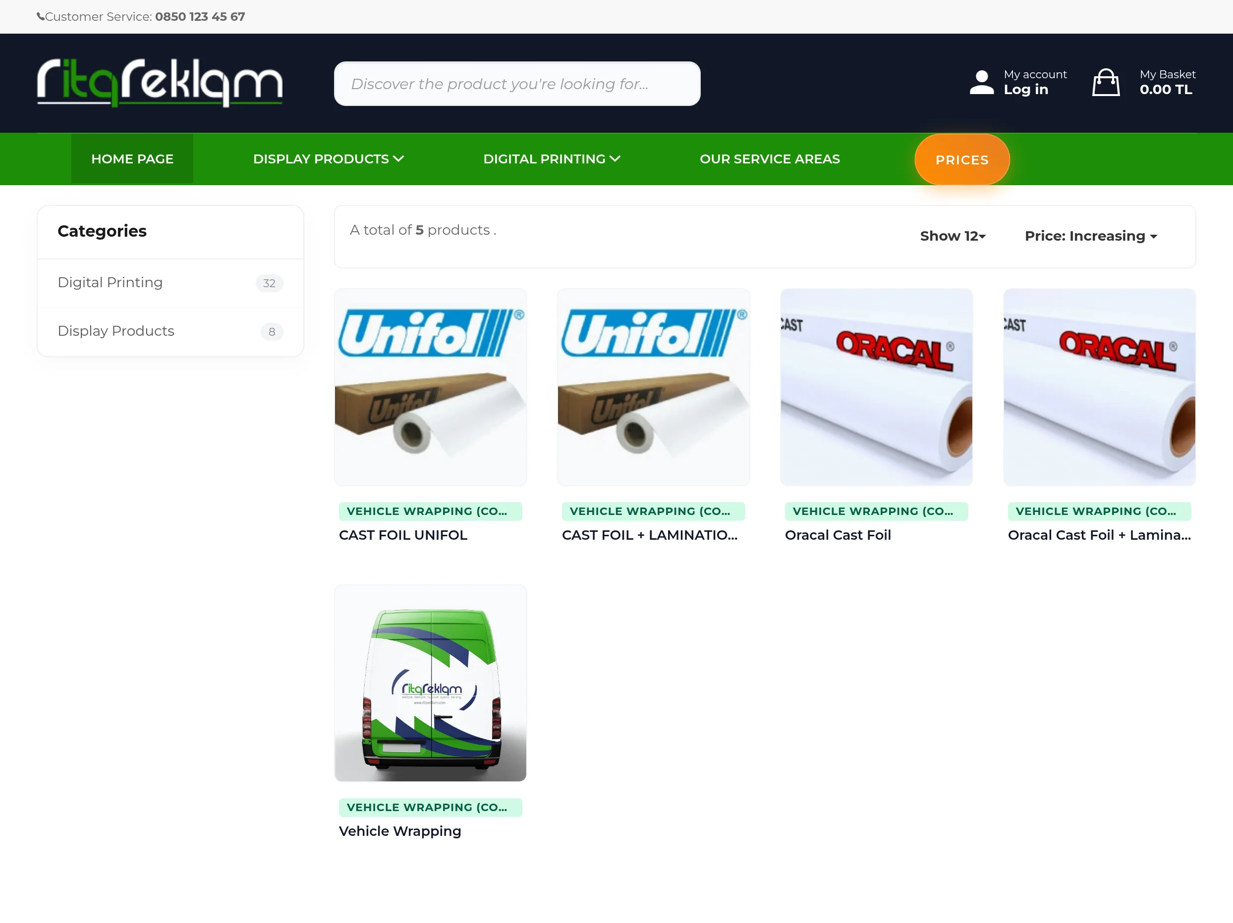 rita reklam categories page