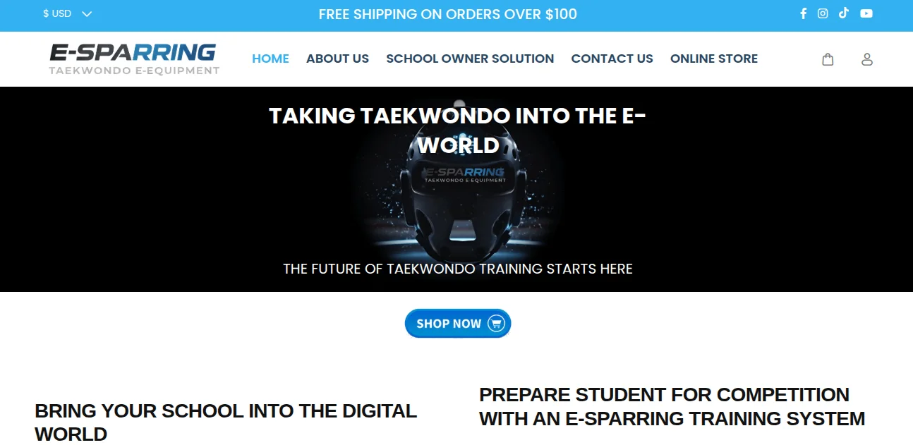 e-sparring-homepage-bagisto