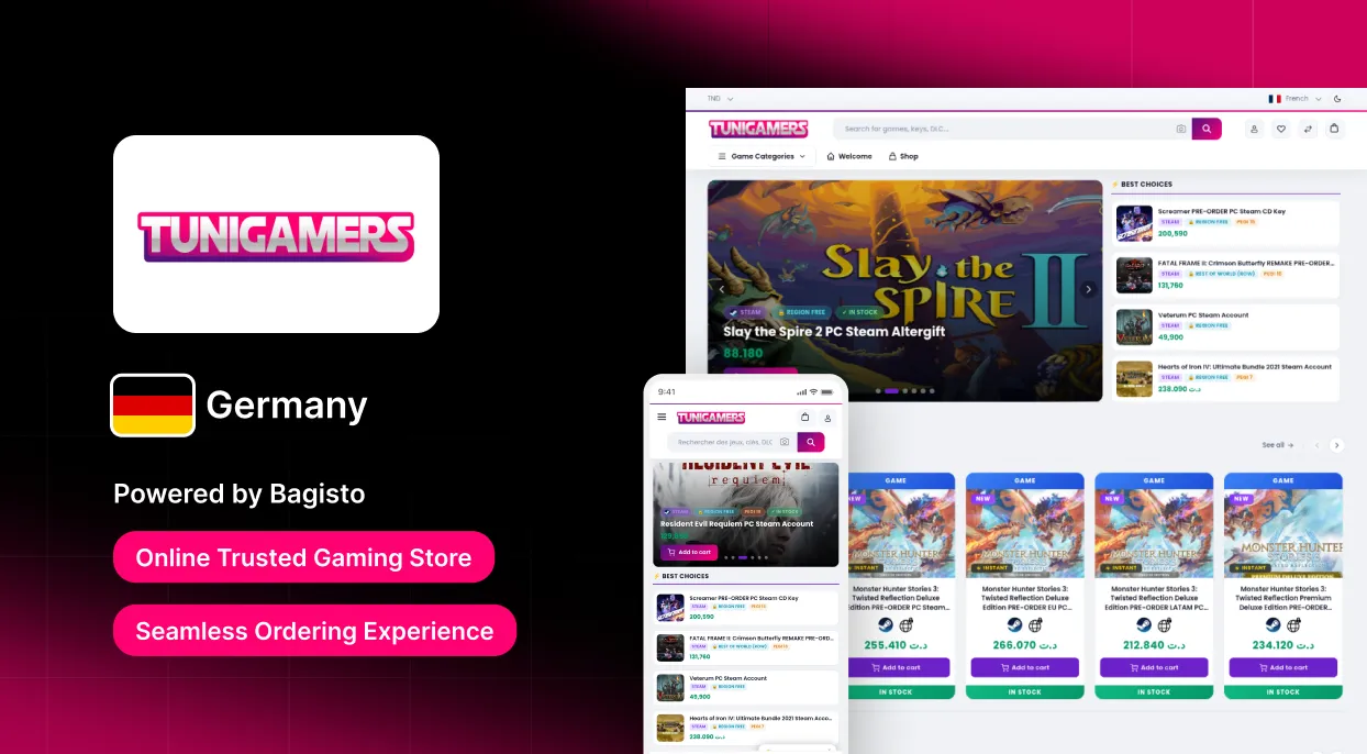 TuniGamers: German Gaming Firm Launches Online Platform on Bagisto
