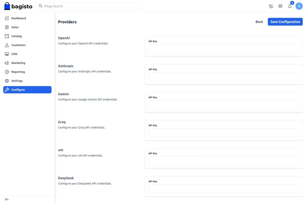 Bagisto v2.4.0 release introduce Magic-ai-provider