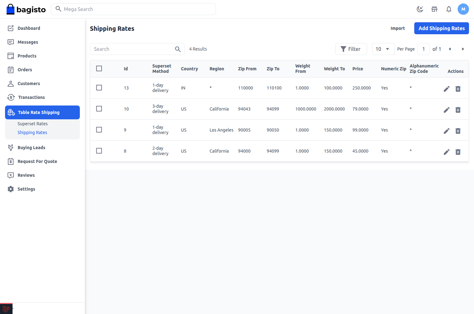 Laravel eCommerce Multi-Tenant B2B Marketplace Table Rate Shipping Slider Image 5