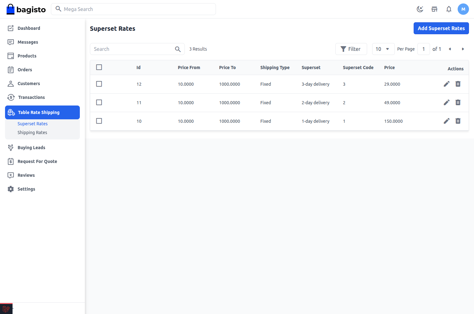 Laravel eCommerce Multi-Tenant B2B Marketplace Table Rate Shipping Slider Image 6
