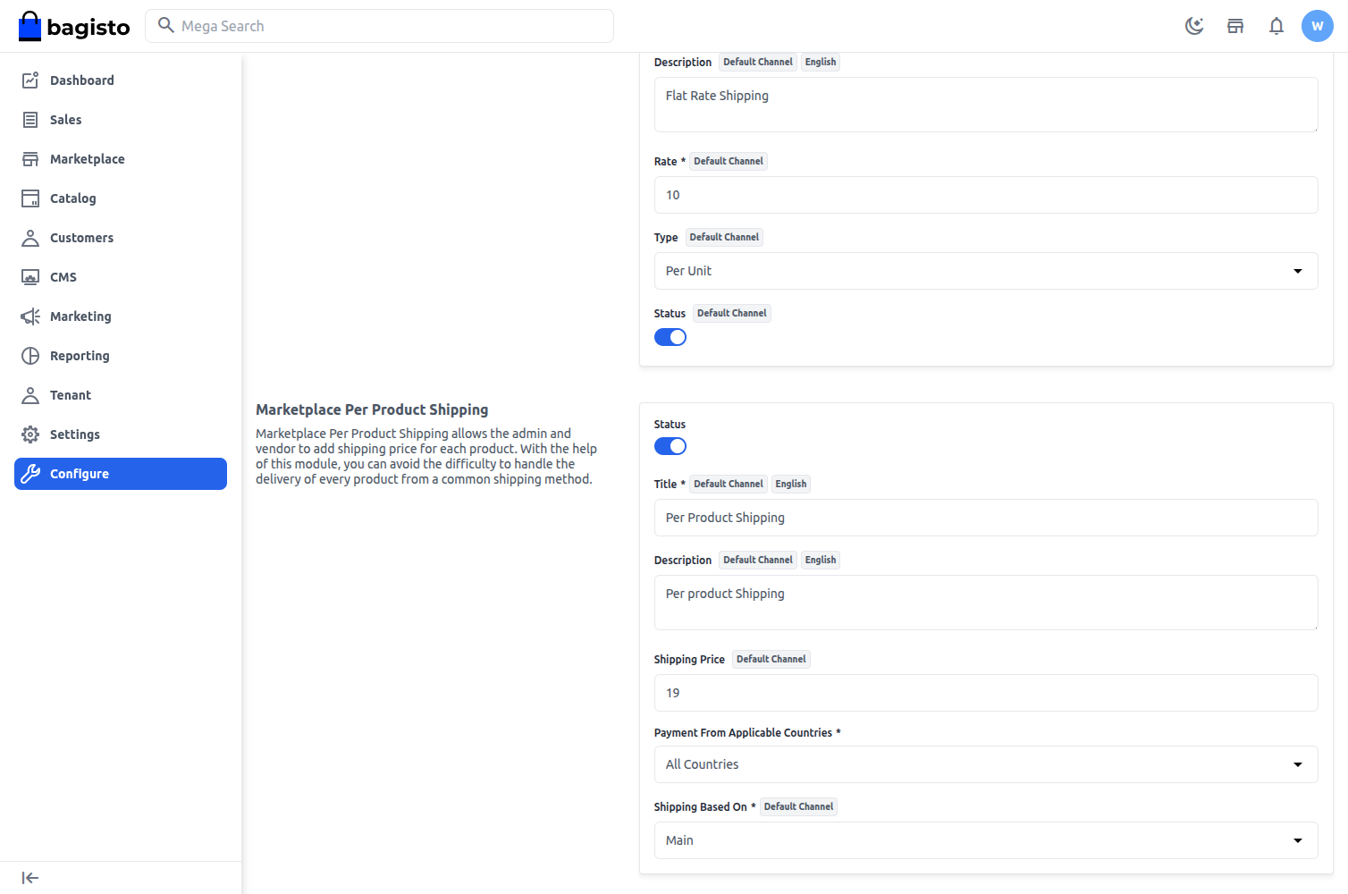 Laravel eCommerce SaaS Marketplace Per Product Shipping Slider Image 3
