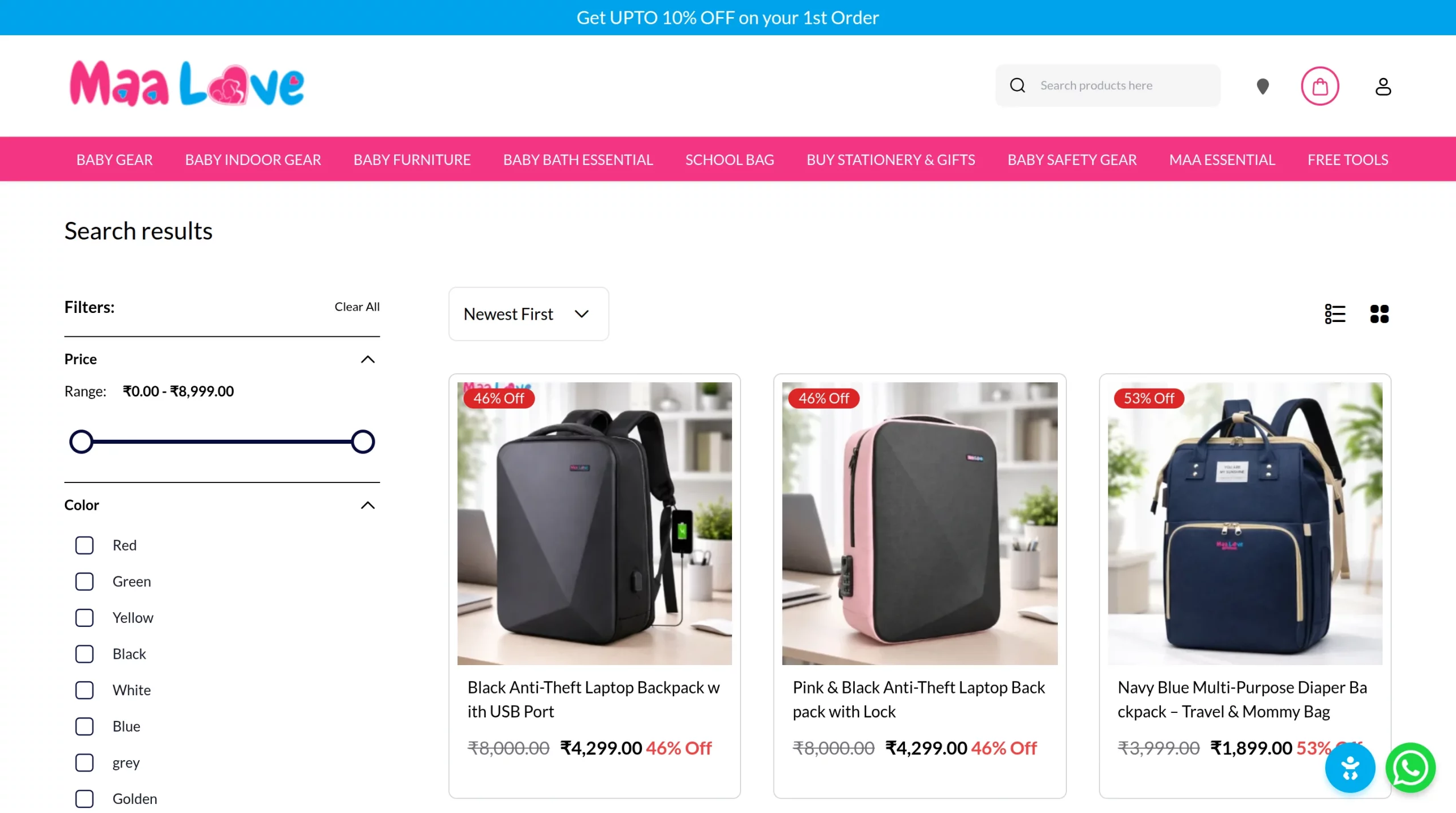 webkul bagisto maalove product page