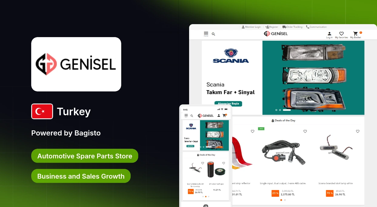 Genisel: Turkish B2B Automotive Parts Store Grows Online with Bagisto
