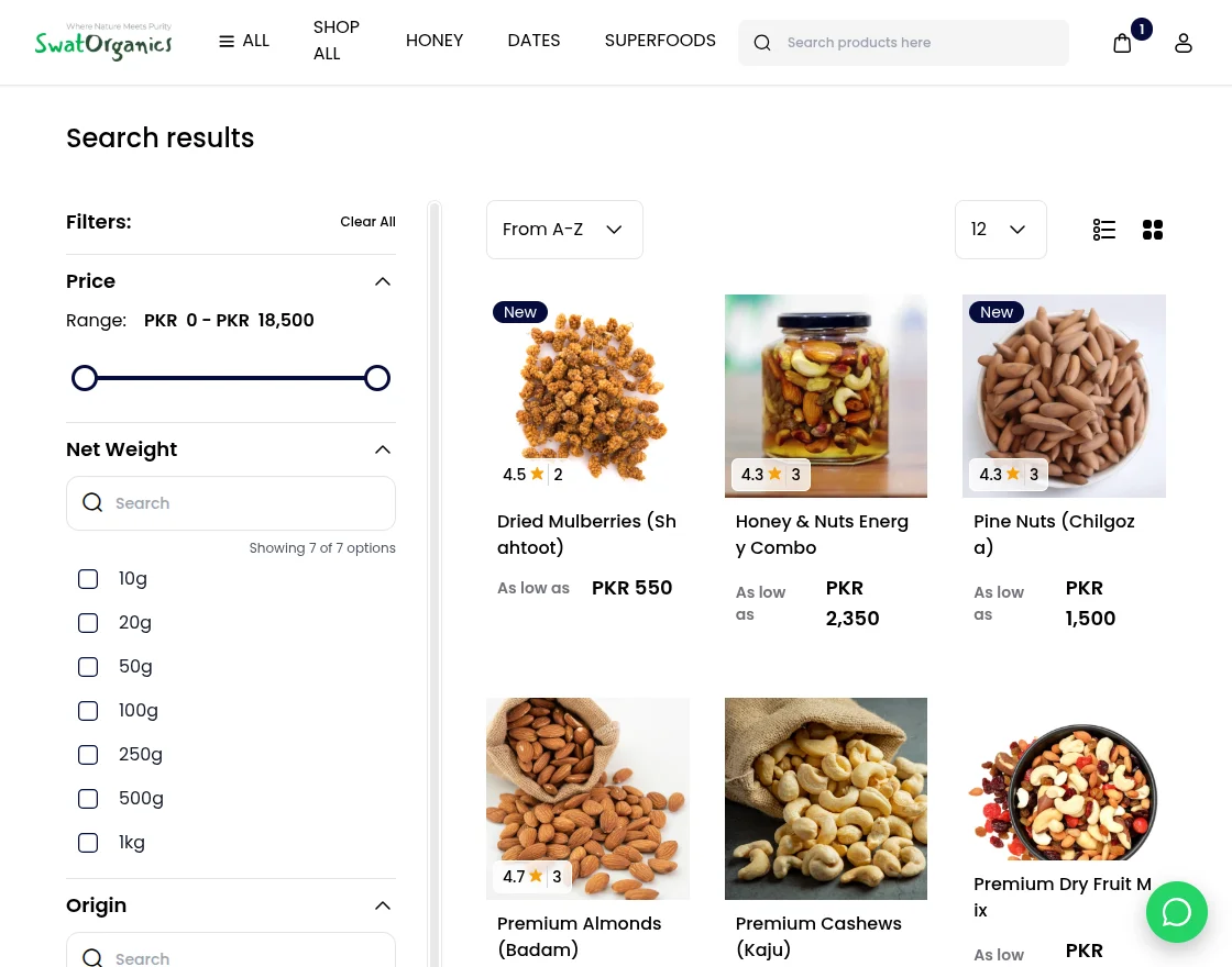 product category page