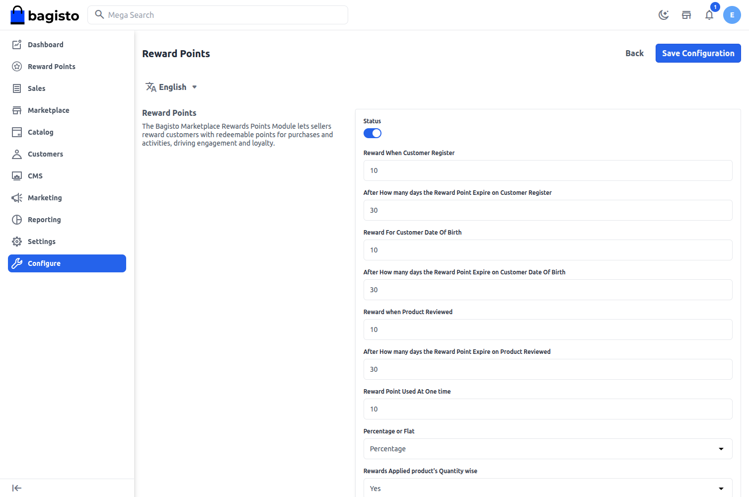 Laravel Marketplace eCommerce Reward Points Slider Image 1
