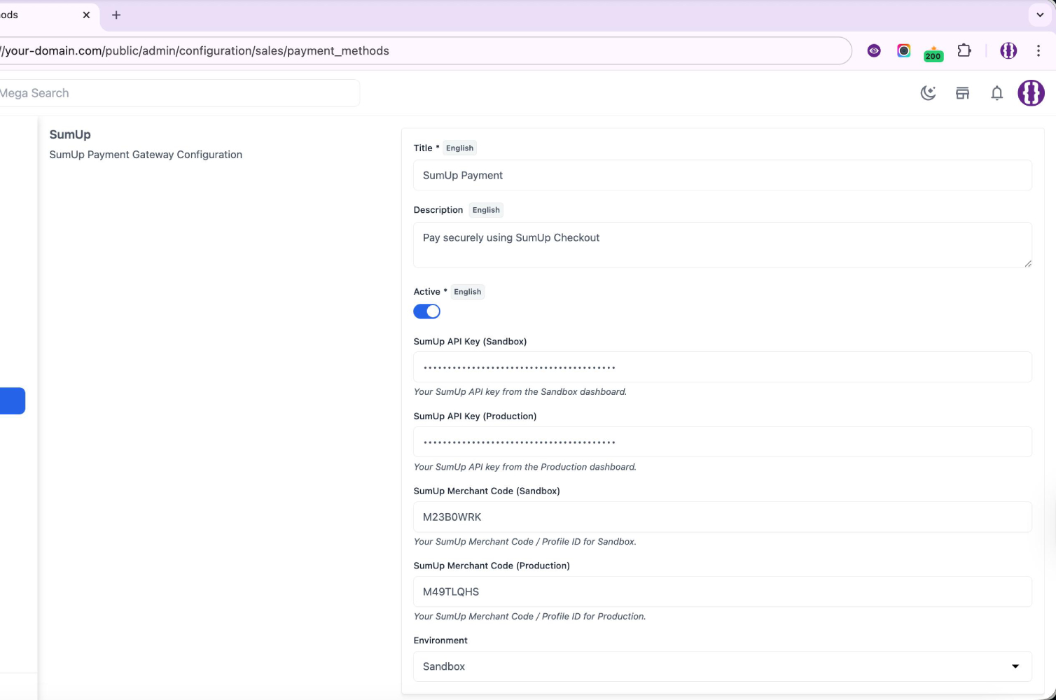 SumUp Payment Gateway for Bagisto Slider Image 0