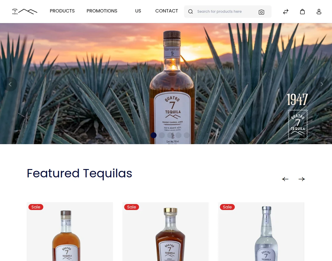 tequila quatro 7 homepage bagisto
