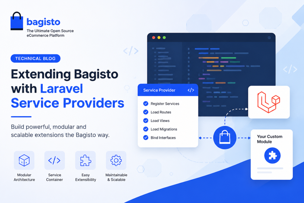Bagisto Service Provider architecture overview