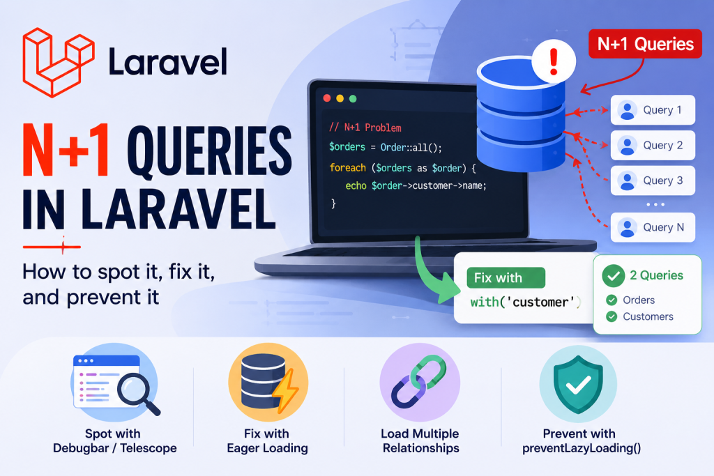 N+1 queries Laravel diagram