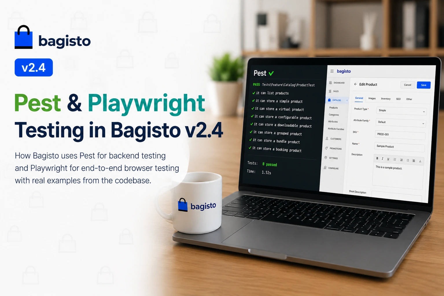 Bagisto testing with Pest and Playwright