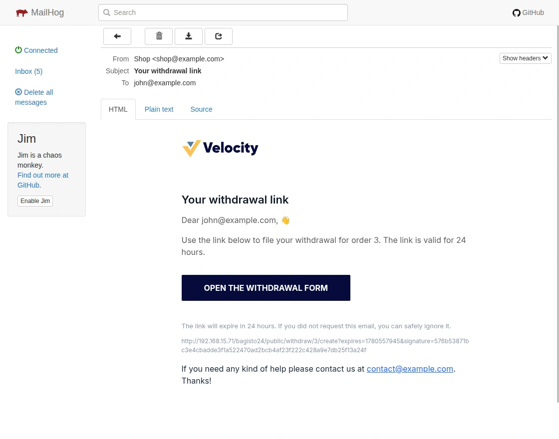 email link