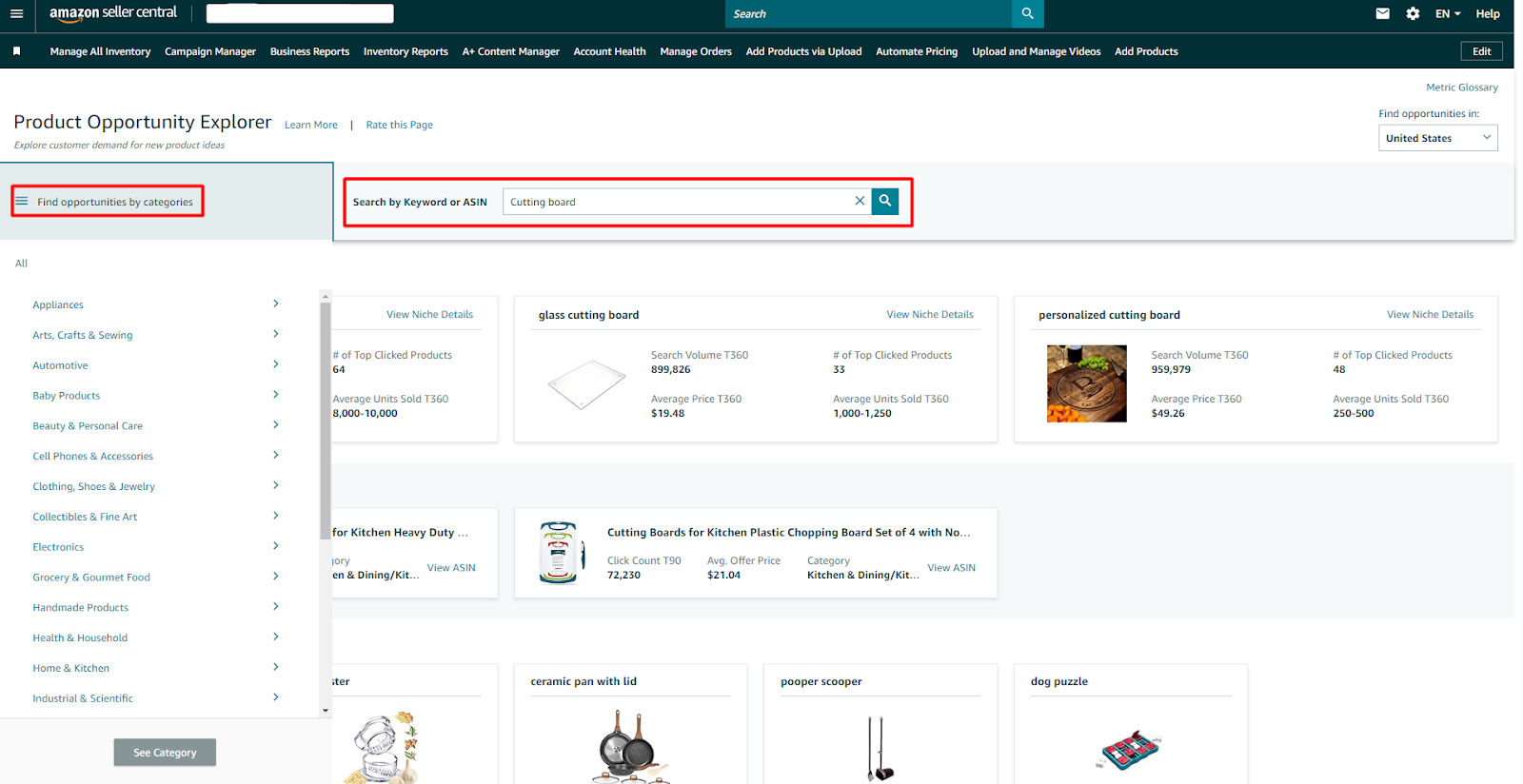 product opportunity explorer