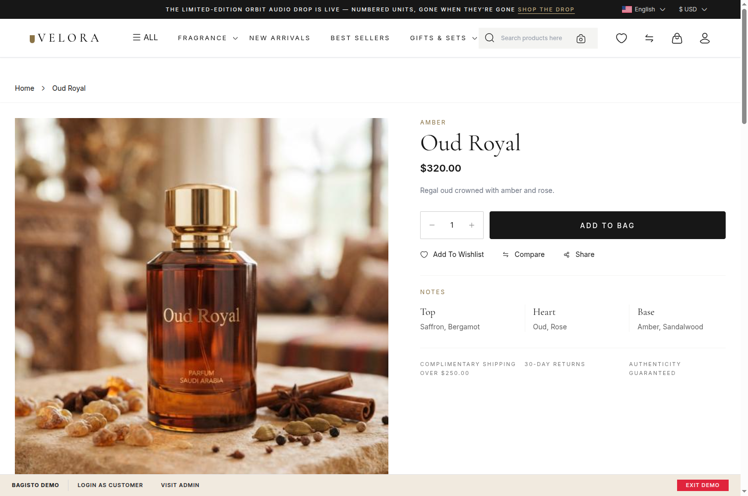 Bagisto Perfume Theme Slider Image 5