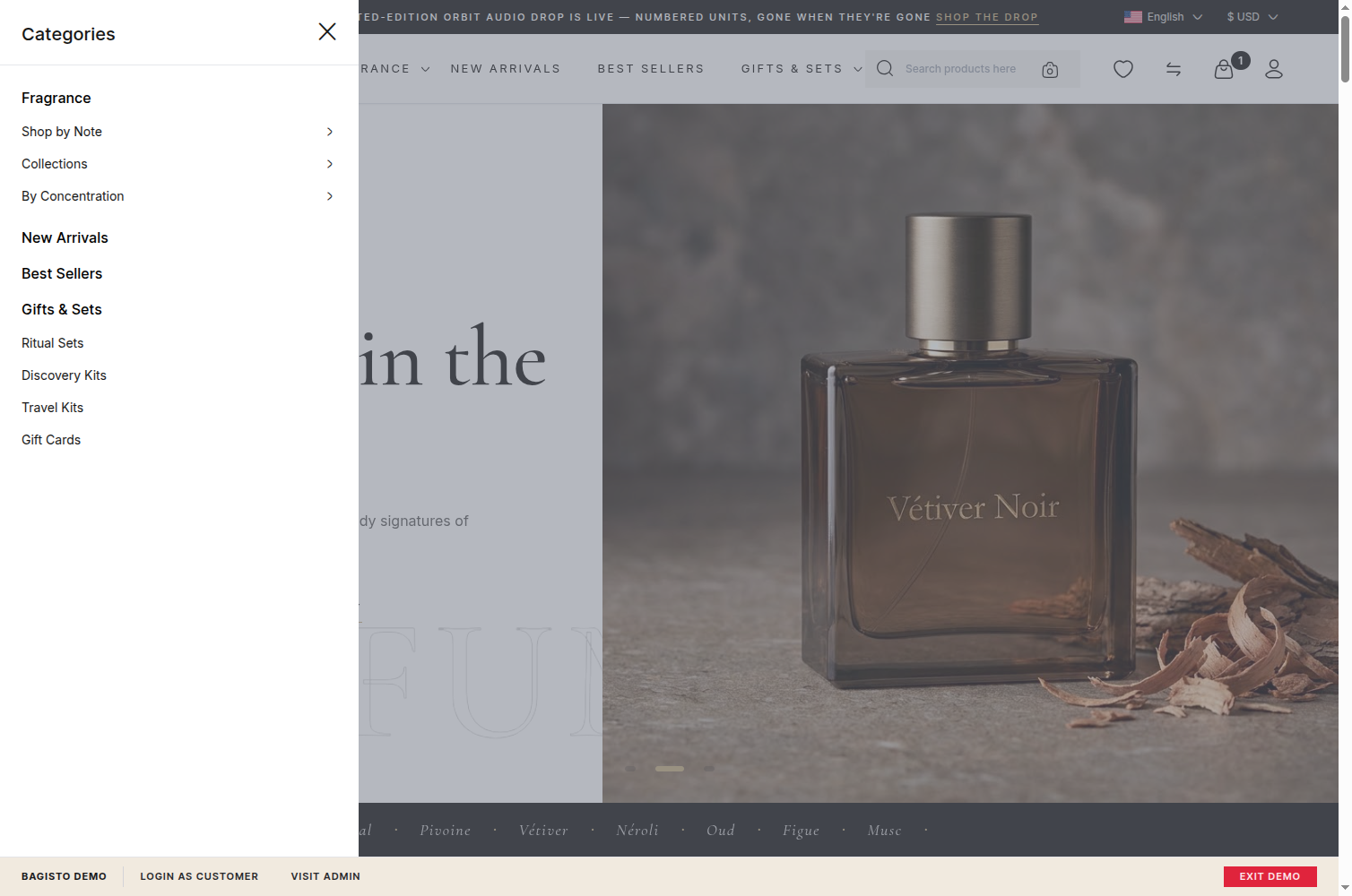 Bagisto Perfume Theme Slider Image 6