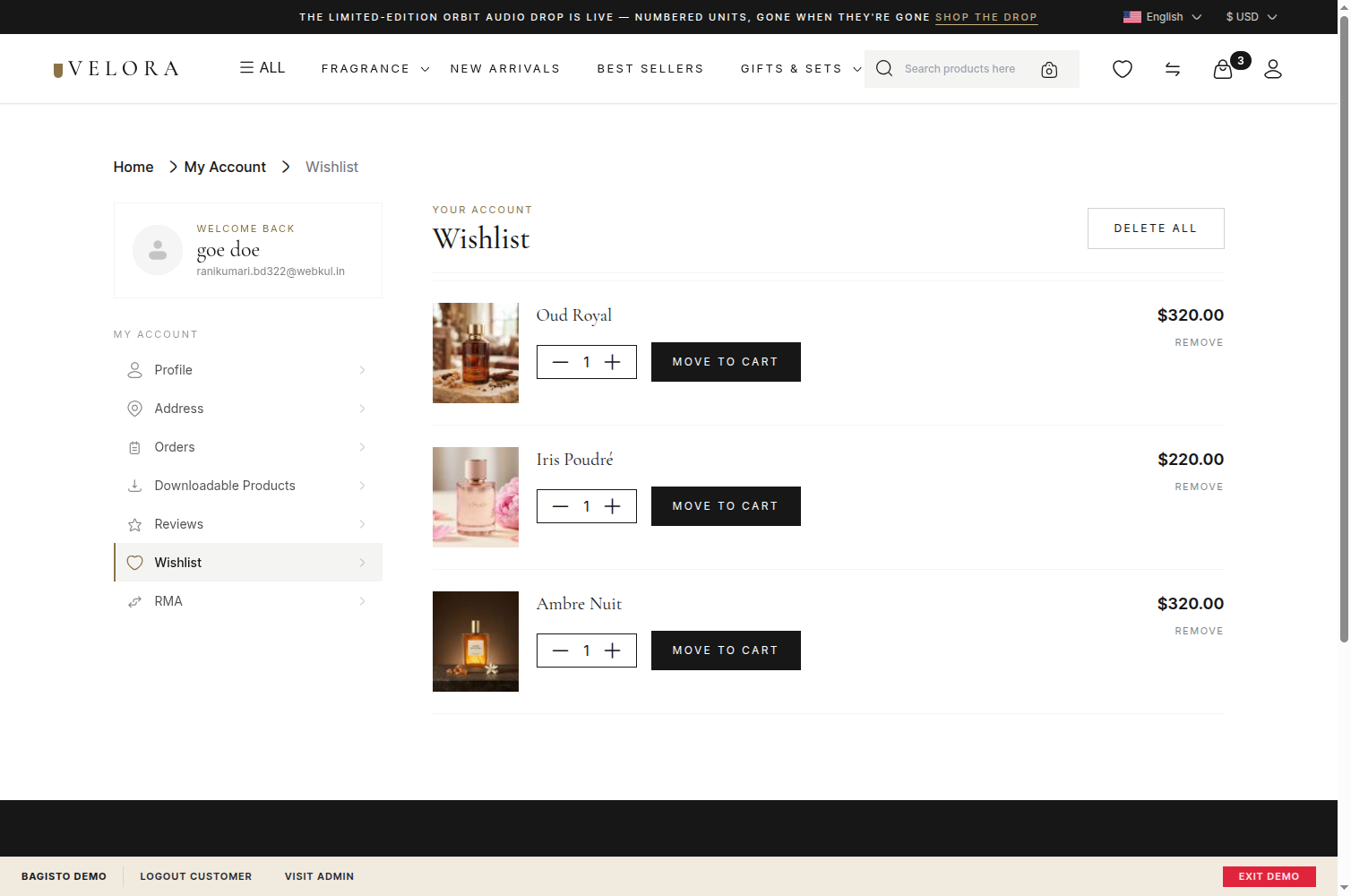 Bagisto Perfume Theme Slider Image 8