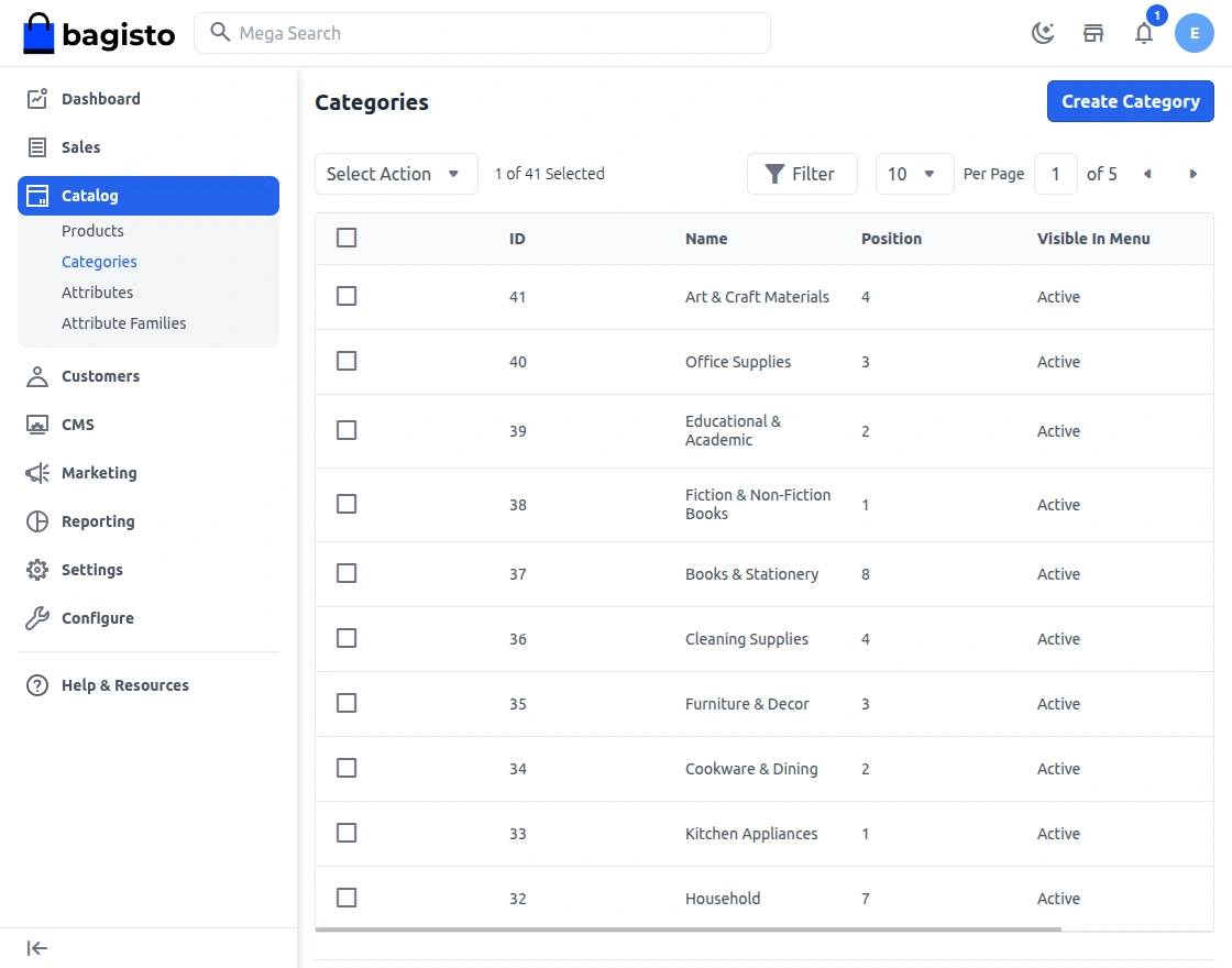 Admin Data Grid