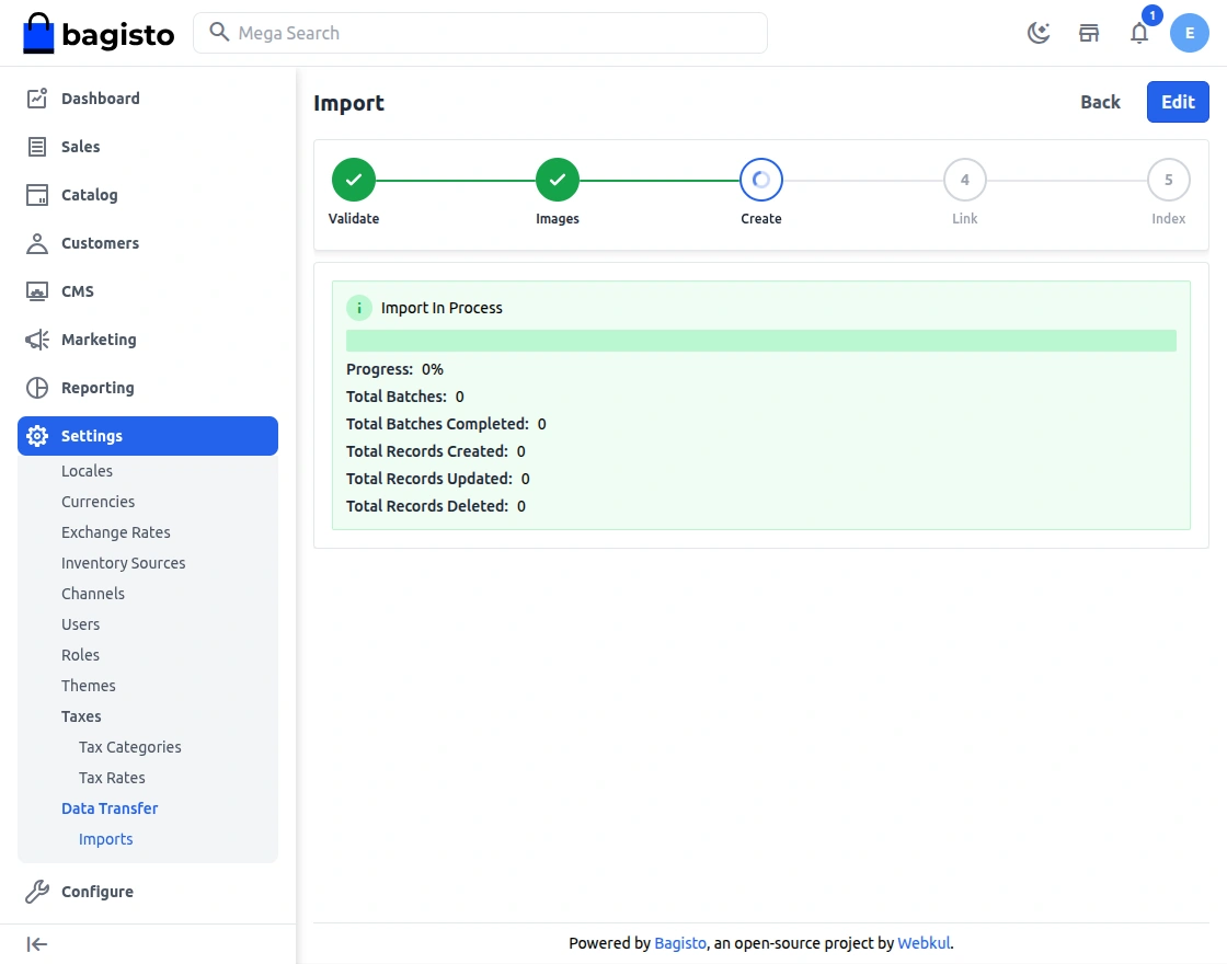 Data import