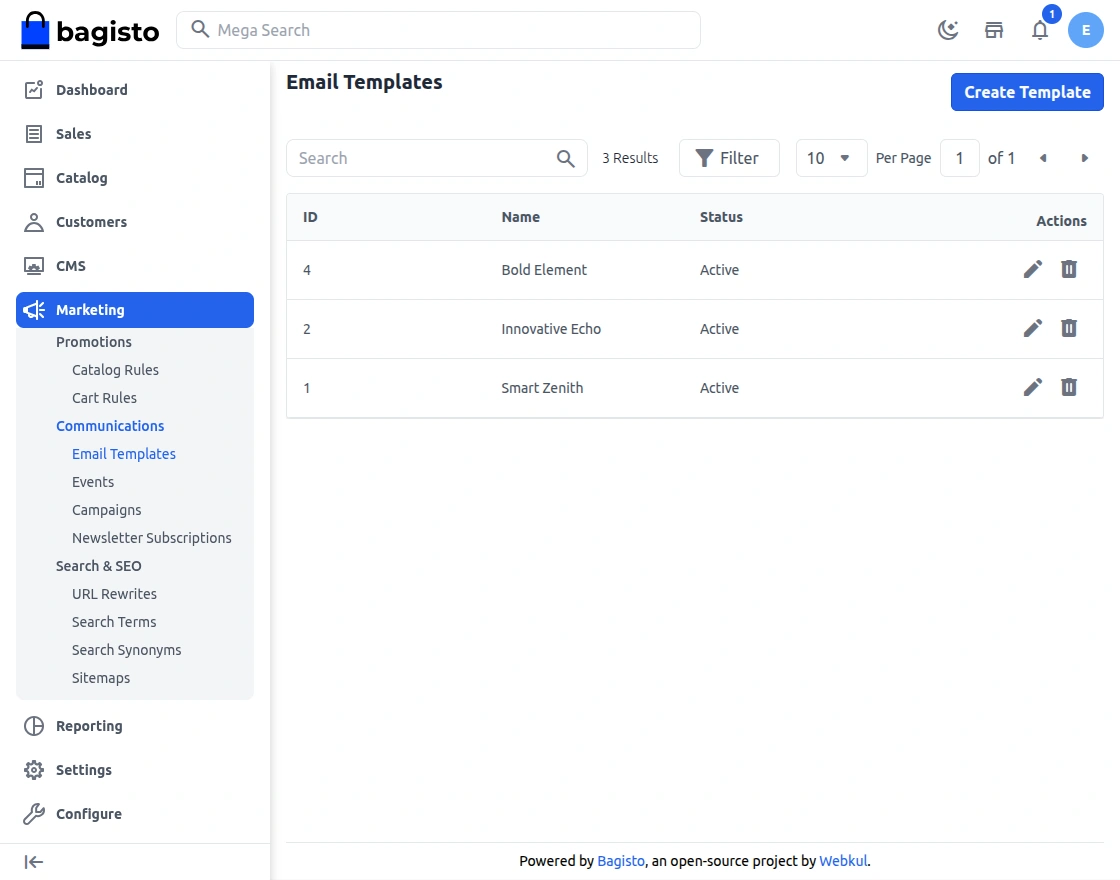 Admin Menu